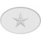 Ekena Millwork Standard Dalton Star Rosette With Beveled Edge, 8"W x 5 1/4"H x 1/2"P ROSP080X053X050DAL07 - alternate 3
